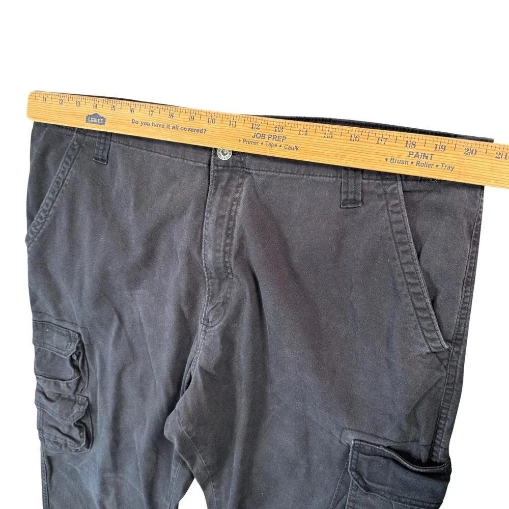 Wrangler Mens Black‎ Cargo Pants Regular Taper Gorpcore Utility Workwear 41x31